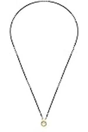 Leonardo Leonardo Jewels Clip&Mix Pippa 022286 Halsketting van roestvrij staal, middellange parelketting van glaskristal en roestvrij stalen parels, /goud, damessieraden, 70 cm, Roestvrij staal, Geen