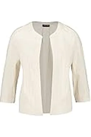 Taifun Dames 330318-11154 Blazer, Light Creme, 38, Lichtcrème, 38