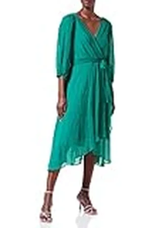 DKNY Dames Ballon Sleeve Regular Fit Cocktail Dress, Green Crystal, D 36, , 36