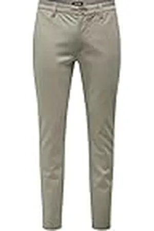 Only & Sons Herren Chino Hose Slim Fit Stretch Hose nur und Söhne, Colour:Brown, Pant Size:28W / 32L, Beenlengte:L32