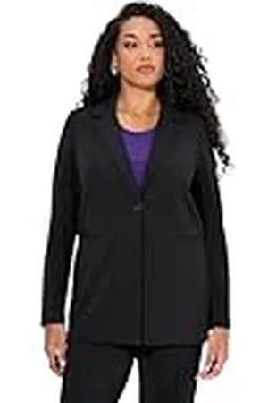 Ulla Popken Dames Jersey Blazer, , 46-48 grote maten