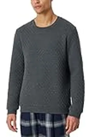 Schiesser Herenslaapshirt met lange mouwen, ronde hals, fijn geribbeld, organisch katoenmix + relaxpyjama-top, , 54
