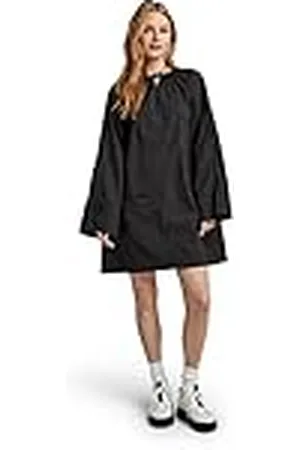 G-Star RAW Dames Effortless Sniper lange mouwen casual jurk, zwart (dark black 4481-6484), XS, , XS