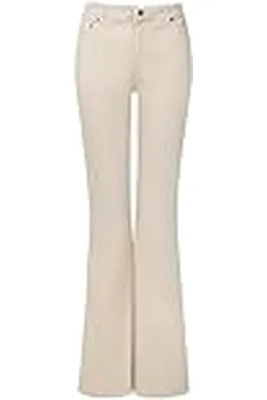 Joe Browns Dames Essentials Hoge Taille Bootcut Flared Jeans, Beige, 14S, , 40
