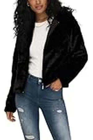 ONLY Bestseller A/S Dames ONLNEWCHRIS FUR Hooded Jacket CC OTW Jacket, Black, XS, , XS