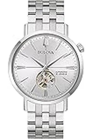 BULOVA Heren analoog automatisch horloge met roestvrijstalen armband 96A276, , Modern