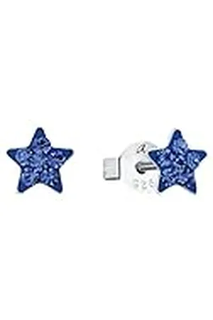 Amor Oorbellen 925 Sterling Zilveren Meisjes Kinderoorbellen, Met Kristalglas, 0,6 cm, Zilver, Ster, Wordt Geleverd In Sieraden Geschenkverpakking, 9209873