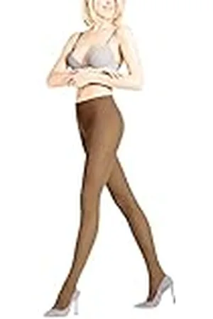 Falke Dames Matt Deluxe 30 DEN panty transparant mat scheurvast drukvrije brede comfortabele tailleband fijne panty licht versterkte teen en fijne naad fijn zacht materiaal 1 stuk, bruin (Toffee