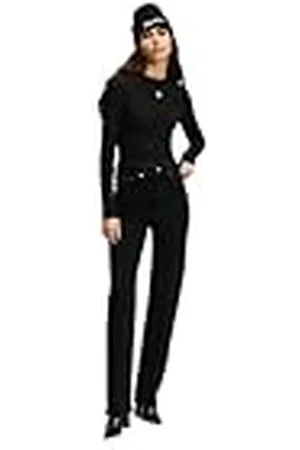 Karl Lagerfeld High Rise Straight Denim, , 32W x 30L