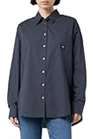 Calvin Klein Jeans Dames geweven label ontspannen shirt J20J224436 S/S shirt, , L, , L