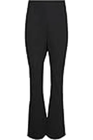 VERO MODA Dames Broek met Wijde Pijpen Elastische Flared Pantalon Comfortabele Stretch Broek VMLIVA, Colour:Black, Size:XL / 32L, Beenlengte:L32
