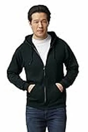 Gildan Heren Fleece sweatshirt met capuchon en rits, stijl G18600, , L