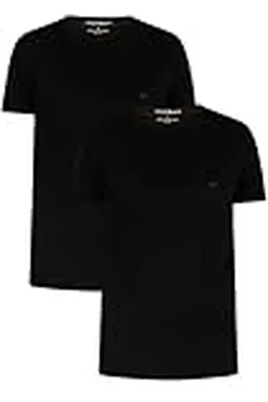 Emporio Armani Heren pyjamabovendeel zwart, (2 stuks), , S