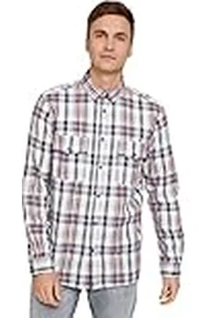 TOM TAILOR Uomini Geruit overhemd met borstzakken 1029801, , XS