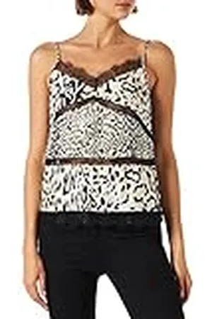 Pinko Teofila tanktop voor dames, van keperstof, bedrukt, , 32 NL