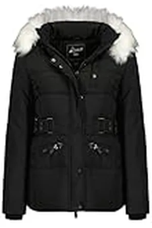 Geographical Norway Chester Lady Lange parka dik warm dames herfst winter - dunne jas met capuchon imitatiebont - winddichte jas - elegant donsjack voor dames ( 2XL), , XXL