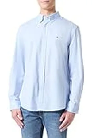 Tommy Hilfiger Heren CORE Flex POPLIN Solid RF Shirt MW0MW39988 L/S Shirt, blauw, XL, , XL