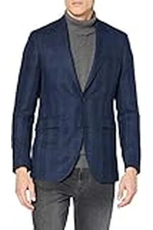 Hackett Heren Blue Hopsack Check Cc Jacket, , 34