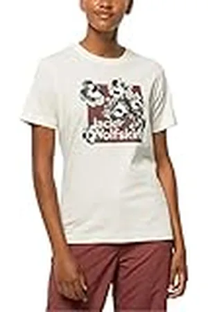 Jack Wolfskin Florell Box T W T-shirt, Egret, XS dames, Egret, XS