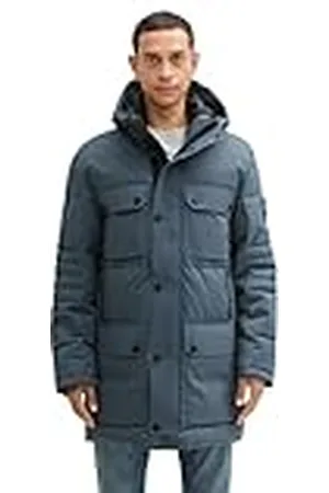 TOM TAILOR Heren 1042524 Parka, 27604-Stormy Blue, M, , M