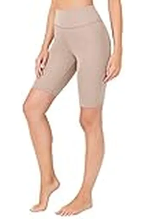 LOS OJOS Basics Fietsbroek voor dames, hoge taille, bikershorts, yoga, workout, hardlopen, compressie, oefenshorts, , XS