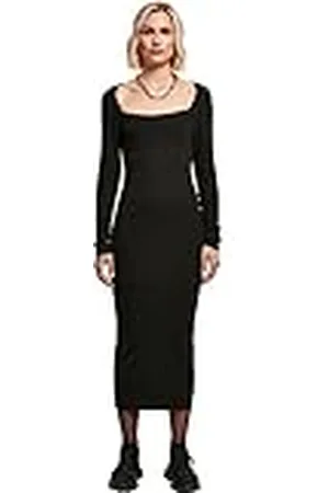 Urban classics Lange gebreide damesjurk, , 36 EU/M