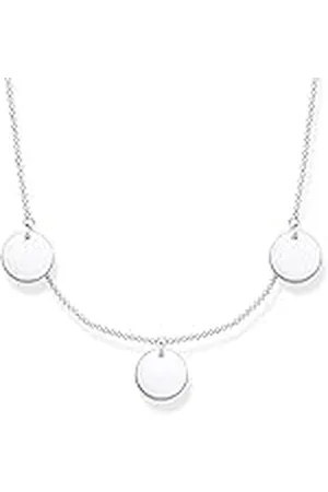 Thomas Sabo Dameshalsketting met drie munten, 925 sterling , lengte 40-45 cm