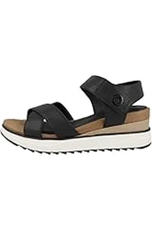 QS by s.Oliver 5-5-28708-38 sandalen met sleehak voor dames, Blanco Y Gris, 37 EU