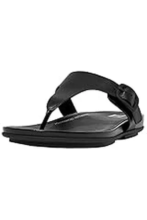FitFlop Dames Gracie rubberen gesp lederen teen post sandalen plat, , 36 UK, , 39 EU