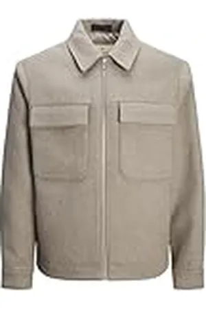 JACK & JONES JACK&JONES JPRBLURUSSEL Wool Blend Jacket SN Herenjas, Greige, XXL, , XXL