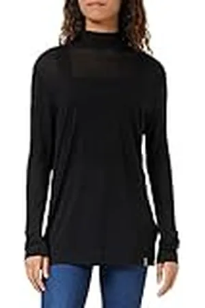 G-Star RAW Dames Essential Mock Loose Long Sleeve T-Shirt, zwart (dark black 9908-6484), XXS, , XXS