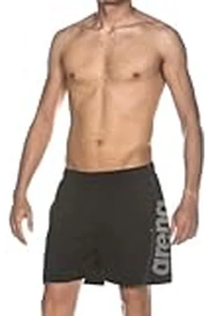 Arena Fundamentals Logo Boxer R Swim Trunks, zwart-wit, L Men