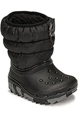 Crocs Jongens Unisex Kids Classic Neo Puff Boot T Fashion, Zwart, 4 UK Kind