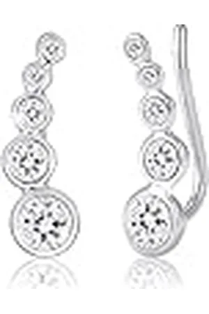 Elli Oorbellen Dames Oorklem Geo met Kristallen in 925 sterling