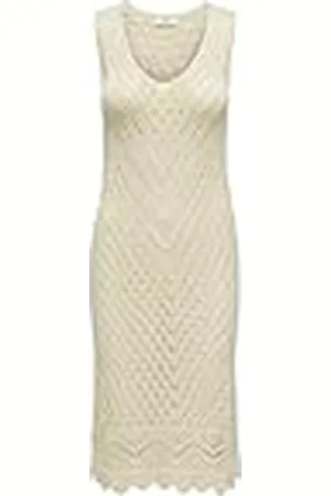 JDY Dames sun S/L V-hals jurk KNT Noos jurk, , S