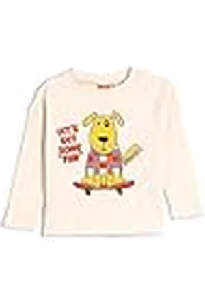 Koton Babyboy T-shirt met lange mouwen, ronde hals, hond, bedrukt katoen, , 2-3 Jaar