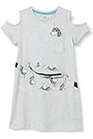 Lemon Beret Small Girls Dress, Light Grey, 3 jaar