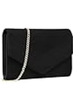 MISS LULÙ Clutch Schoudertas voor dames, klassiek van suède, elegante tas