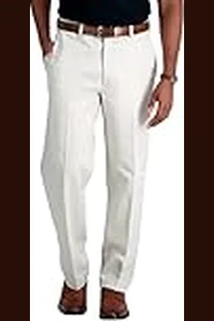 HAGGAR Work to Weekend Herenbroek, verborgen uitbreidbare taille, klassieke pasvorm, platte voorkant, 44W / 30L