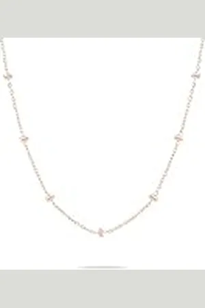 Tamaris Liebeskind halsketting met glazen stenen TJ-0561-N-45 IP , 45 cm, Roestvrij staal, Glas