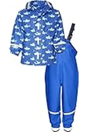 Playshoes Regenset voor jongens, haai allover regenjas