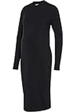 Mama;licious Dames Mleva L/S JRS Midi Hn A. Noos Dress, , S