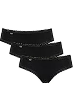 Sloggi Dames 24/7 Cotton Lace Hipster C3P Slips, zwart, 38