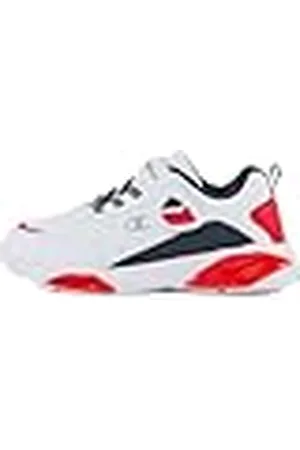 Champion Wave PU B PS Low Sneakers, Bianco/Blu Marino/Rosso (WW005), 33,5 EU, , 33.5 EU