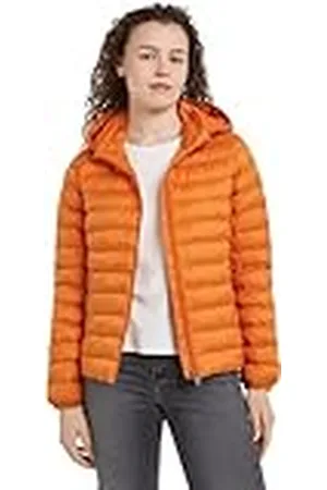 Tommy Hilfiger Dames LW PADDED WERELDWIJDE STREEP JAS WW0WW38927, Puffer Jacket, Oranje, M, , M