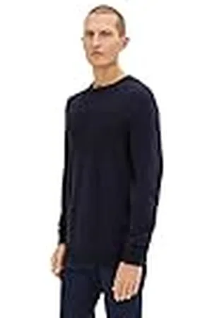 TOM TAILOR Heren 1035763 Pullover 10668-Sky Captain Blue, M