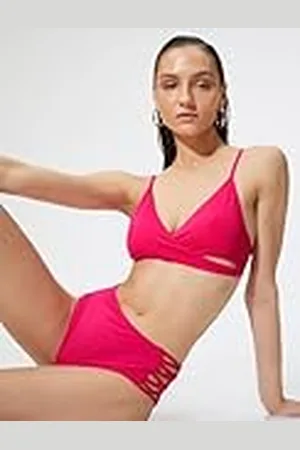 Koton Dames cut out detail high waist bikini bottom Swim Wear, , 42