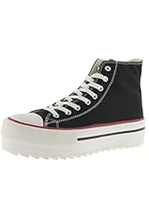 victoria Tribu Canvas Mid Boot & Retro Logo & Double Serrated Sole 1061121 for Women 35