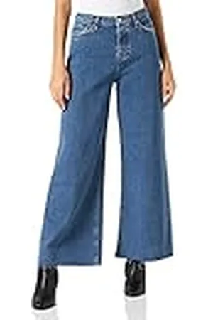 7 for all Mankind Zoey Damesjeans, Mid Blue, Regular, , Eén maat