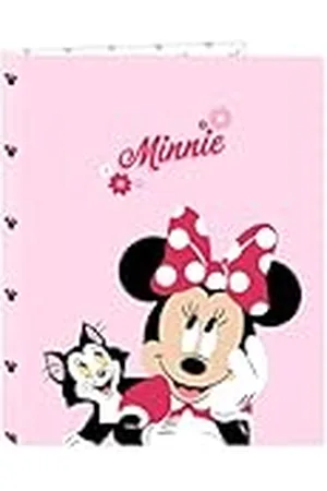 Safta Minnie Mouse NAIVE map met 4 ringen, ideaal voor kinderen van verschillende leeftijden, comfortabel en veelzijdig, kwaliteit en duurzaamheid, 26,5 x 33 cm